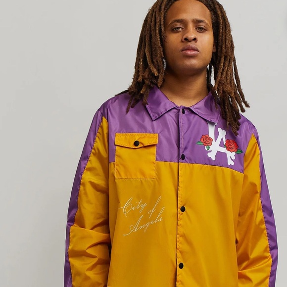 Purple/Gold City of Angels Stadium Jacket - Size XXL - Picture 5 of 8